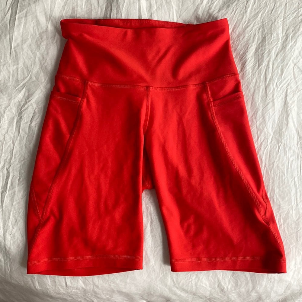 Orange Biker Shorts
